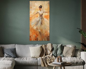 Danseuse impressionniste orange sur Tableaux ARTEO