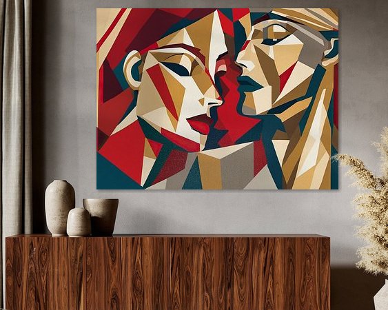 Voorbeeld van het werk in een kamer