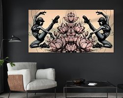 Voorbeeld van het werk in een kamer