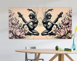 Voorbeeld van het werk in een kamer