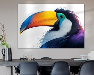 toucan coloré sur PixelPrestige