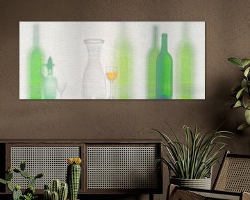 Glass on canvas in a Mediterranean atmosphere by René Glas