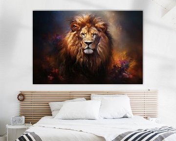Lion the digital king of the jungle by Digitale Schilderijen