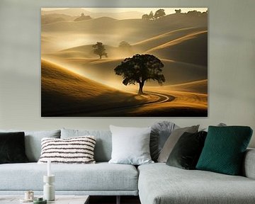 Morning mist in autumn