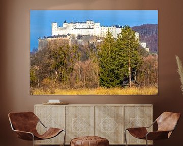 The Hohensalzburg Fortress in autumn dress by Christa Kramer