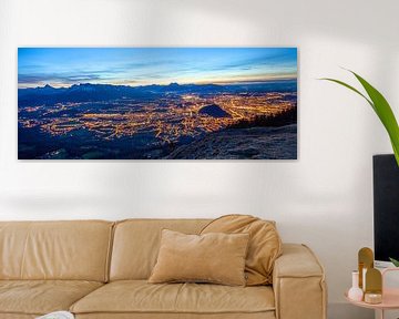 Abendpanorama am Gaisberg mit Blick zur Stadt von Christa Kramer