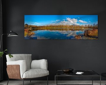 The Lieferinger bathing lake in panorama by Christa Kramer