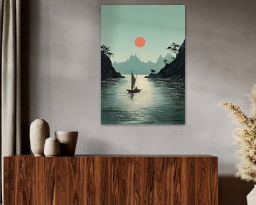 Sailboat Sailing Ship Boat Maritime Sea Poster Art Print by Niklas Maximilian