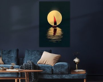 Sailboat Sailing Ship Boat Maritime Sea Poster Art Print by Niklas Maximilian