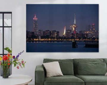 Rotterdam's skyline with the Erasmus Bridge, Euromast and Zalmhaven Tower by MS Fotografie | Marc van der Stelt