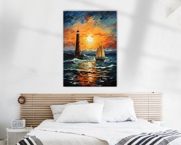 Segelboot Segelschiff Boot Maritim Meer Poster Kunstdruck von Niklas Maximilian