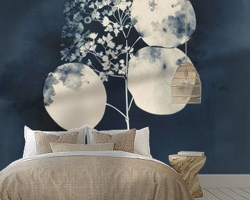 Botanical in cobalt blue by Carla Van Iersel