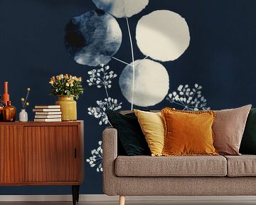 Botanical in cobalt blue by Carla Van Iersel