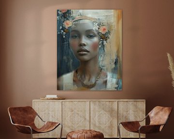 Portrait moderne "Flower girl&quot ; sur Carla Van Iersel