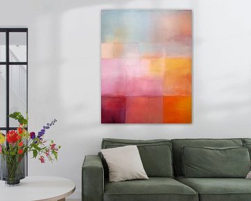 Modern en abstract in pastelkleuren van Studio Allee