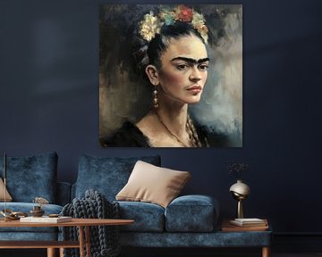 Frida Poster - Frida Kunstdruk Schilderij Kunst van Niklas Maximilian