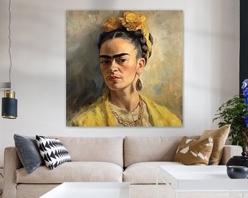 Frida Poster - Frida Kunstdruk Schilderij Kunst van Niklas Maximilian