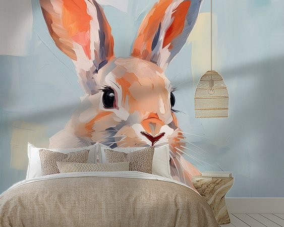 Voorbeeld van het werk in een kamer