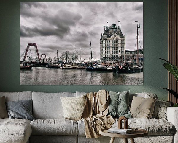 Het Witte Huis en de Willemsbrug Rotterdam