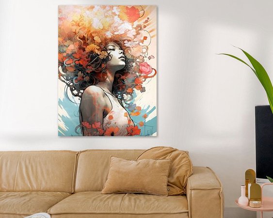 Voorbeeld van het werk in een kamer