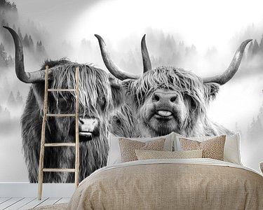 Voorbeeld van het werk in een kamer