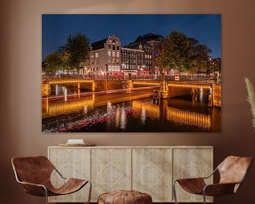 Croisière nocturne sur le Prinsengracht à Amsterdam