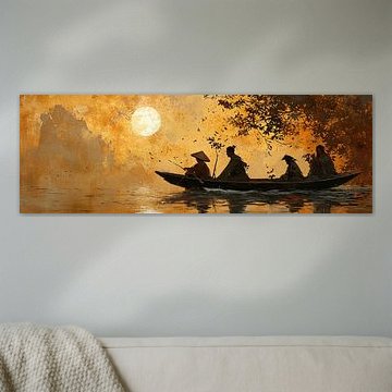 Die Reise der 4 Gefährten als Panorama von Digitale Schilderijen