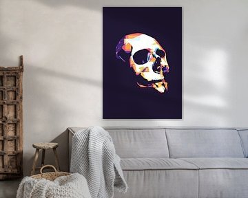 schedel pop-art portret van sanggidesign