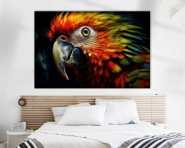 Papagei | Papageienportrait von ARTEO Gemälde