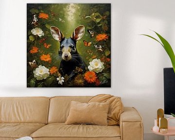 Dschungel-Flora Surrealismus: Moschus-Känguru-Ratte von Mellow Art