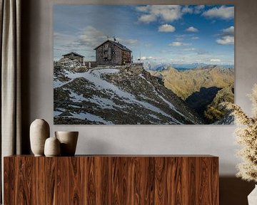 Hoog gelegen berghut in Zuid-Tirol met groots uitzicht
