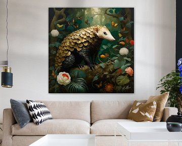 Jungle Flora Surrealism : Pangolin arboricole sur Mellow Art