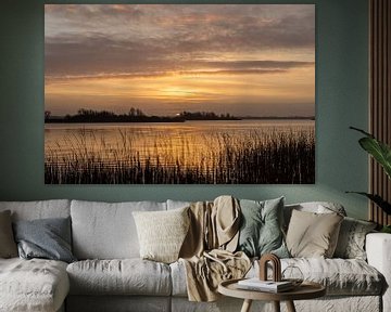Sonnenaufgang Friesland Bergumermeer von Lydia
