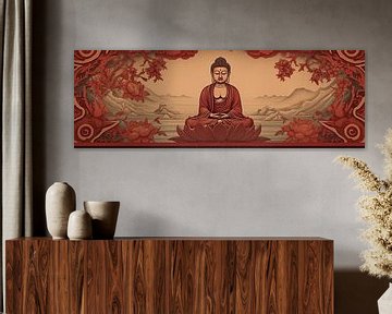 Mediterende Boeddha | Oosterse Boeddha Kunst van ARTEO Schilderijen