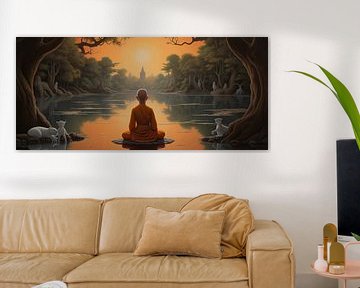 Meditation | Spiritual Landscape by ARTEO Paintings
