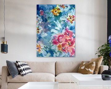 Pastel bloemen 1 van Claudia Gründler