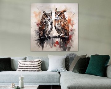 2 owls artistic by TheXclusive Art