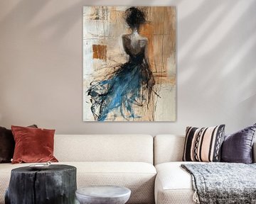 Modern en abstract, portret van een vrouw van Studio Allee