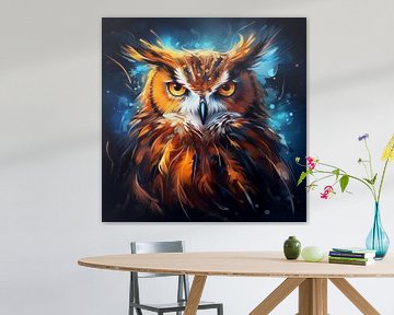 Owl blue/brown by TheXclusive Art