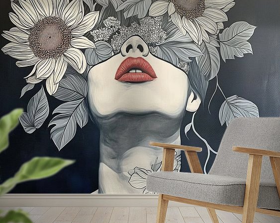 Voorbeeld van het werk in een kamer