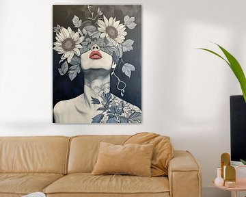 The Nosey Sunflower Queen by PixelMint.