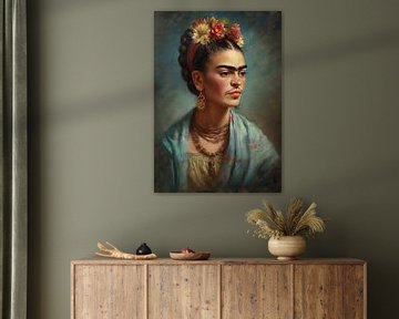 Frida Poster - Frida Art Print Muurkunst Portret van Niklas Maximilian