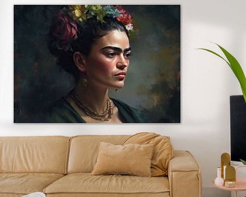 Frida Poster - Frida Art Print Wall Art Portrait by Niklas Maximilian