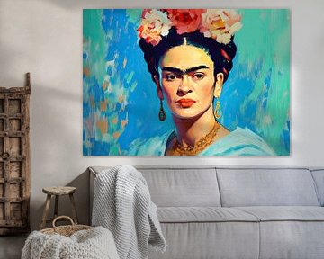 Frida Poster - Frida Art Print Wall Art Portrait by Niklas Maximilian