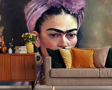 Frida Poster - Frida Kunstdruck Wandkunst Portrait von Niklas Maximilian