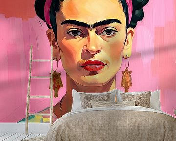 Frida Poster - Frida Art Print Wall Art Portrait by Niklas Maximilian
