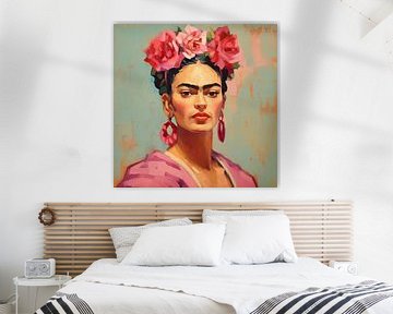 Frida Poster - Frida Art Print Wall Art Portrait by Niklas Maximilian