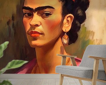 Frida Poster - Frida Kunstdruck Wandkunst Portrait von Niklas Maximilian