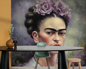 Frida Poster - Frida Kunstdruck Wandkunst Portrait von Niklas Maximilian