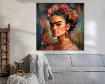 Frida Poster - Frida art print muurkunst portret van Niklas Maximilian